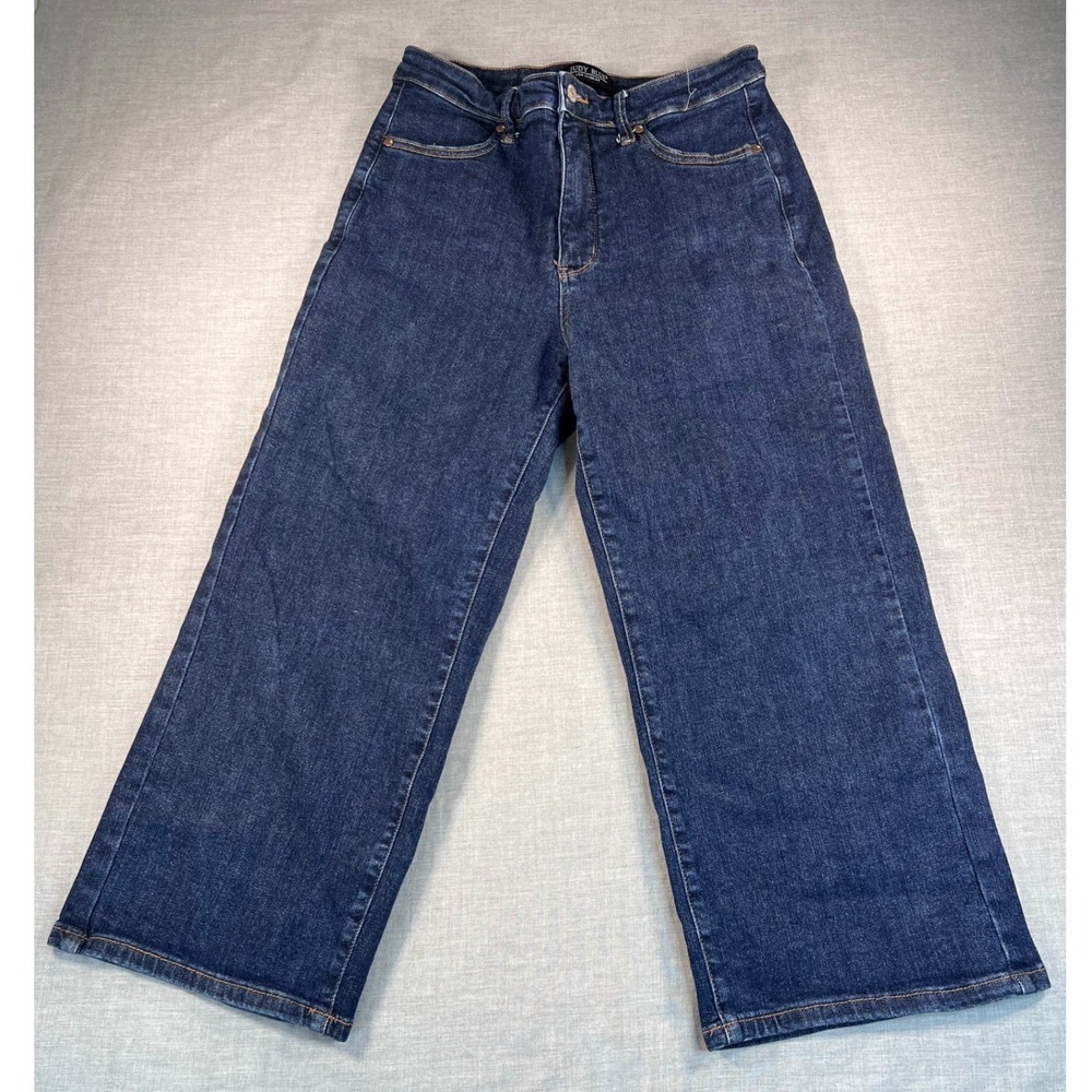 Judy Blue Wide Leg Jeans Dark Wash High Rise Stretch Denim JB88716 Womens 13/31